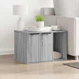 Cat Litter Box Enclosure Grey Sonoma 60x40x40 cm Engineered Wood 857729