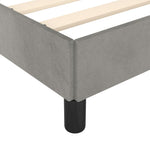 ZNTS Bed Frame without Mattress Light Grey 90x190 cm Single Single Velvet 349878