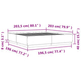 Bed Frame without Mattress Black 200x200 cm 3209675