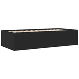 Daybed with Drawers without Mattress Black 90x200 cm 3280875