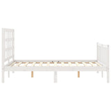 Bed Frame without Mattress White 120x200 cm Solid Wood Pine 3192097