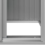Garden Shed Grey 126x97.5x177 cm Galvanised Steel 316234