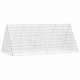 Rabbit Cage Silver 215 x 100 x 85 cm Galvanised Steel 42019229