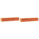Garden Planters 2 pcs Wax Brown Solid Wood Pine 837499