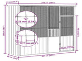 Bird Cage Anthracite 215x78x200 cm Galvanised Steel 172344