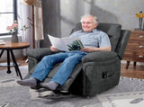 Power Lift Recliner Chair with Vibration Massage, Heat, USB - Grey T3398P422792
