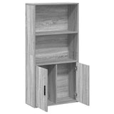 Bookcase Grey Sonoma 60x24x120 cm Engineered Wood 860423