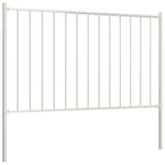 ZNTS Fence Panel with Posts Powder-coated Steel 1.7x1 m White 145216