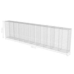 ZNTS Gabion Wall with Covers Galvanised Steel 600x50x150 cm 143582