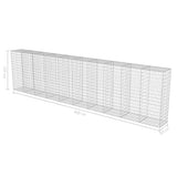 ZNTS Gabion Wall with Covers Galvanised Steel 600x50x150 cm 143582