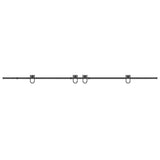 Sliding Door Hardware Kit 400 cm Steel Black 3295794