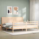 Bed Frame without Mattress 200x200 cm Solid Wood 3194786