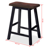 ZNTS Bar Set 3 Pieces MDF Black 245363