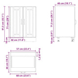 Sink Base Cabinet Lucca High Gloss White Engineered Wood 853679