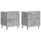 Bedside Cabinet 2 pcs Concrete Grey 43 x 34.5 x 49.5 cm 894302
