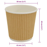 Paper Coffee Cups 1000 pcs 4oz 100ml Brown 4102798