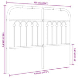 ZNTS Metal Headboard White 120 cm 376680