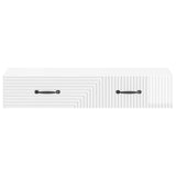 Wall-Mounted Side Table High Gloss White 87.5 x 34.5 x 17 cm 898669