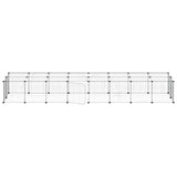 36-Panel Pet Cage with Door Black 35x35 cm Steel 3114060