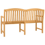 Handcarved Rose Bench 179.5 x 61 x 90 cm Solid Teak Wood 42030015