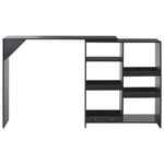 ZNTS Bar Table with Moveable Shelf Black 138x39x110 cm 280223