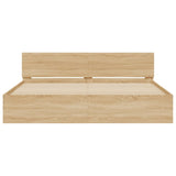Bed Frame with LED without Mattress Sonoma Oak 200x200 cm 3207583