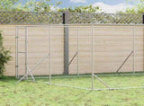 Outdoor Dog Kennel Silver 4x8x2 m Galvanised Steel 3190456