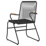Garden Chair Set of 2 Black 312173