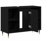 Bathroom Cabinet Black 80 x 33 x 60 cm Engineered Wood 873894