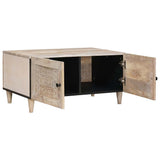 Coffee Table White 80 x 54 x 40 cm Engineered Wood 4018121