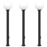 Bollard Lights with Outlet 3 pcs 120 cm Black IP44 4006122