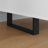 Furniture Feet 12 pcs Black 281 x 40.5 x 100 mm Iron 864805