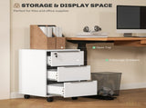 Three-Drawer Locking Filing Cabinet - White T3398P343103