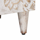 Bedside Cabinet White 40 x 33.5 x 46 cm Solid Mango Wood 4018364