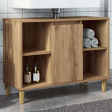 Bathroom Cabinet Artisian Oak 80x33x60 cm Engineered Wood 857134