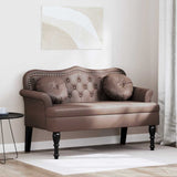 Chesterfield Bench Brown 120.5 x 65 x 75 cm Faux Leather 42019281