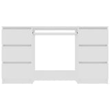 Writing Desk White 140x50x77 cm Engineered Wood 800810