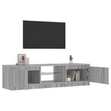 TV Cabinet with LED Lights Grey Sonoma 140x40x36 cm 822682