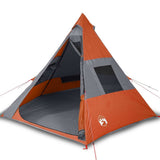 Camping Tent Tipi 7-Person Orange Waterproof 94429
