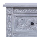 Sideboard Grey wash finish Solid Mahogany wood 90x30x60 cm 283851