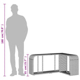 Storage Shelves 2 pcs Light Grey Poly Rattan 366188