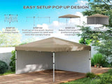 3 x 3m Pop Up Gazebo, UPF 30 with 2 Sidewalls, Leg Weight Bags and Wheeled Bag, Height Adjustable T3398P313577