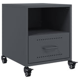 ZNTS Bedside Cabinets 2 pcs Anthracite 36x39x43.5 cm Steel 846709