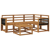 Outdoor Sofa Set 5 pcs Natural Solid Acacia Wood 3385190