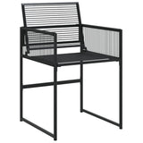 13 Piece Garden Dining Set Black Poly Rattan 3295052