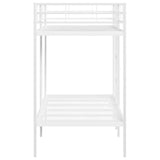 Bunk Bed without Mattress White 100x190 cm Steel 42000330