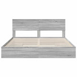 Storage Bed Grey Sonoma 180 x 200 cm Engineered Wood 3410775
