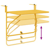 Hanging Balcony Table Folding Mustard 60 x 39 x 65 cm Steel 42008073