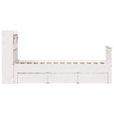 Bookcase Bed without Mattress White 90x200 cm Solid Wood Pine 3308931