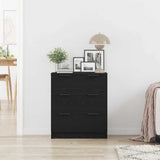 Sideboard with Drawer Black Oak 60 x 30 x 70 cm Engineered Wood 862087